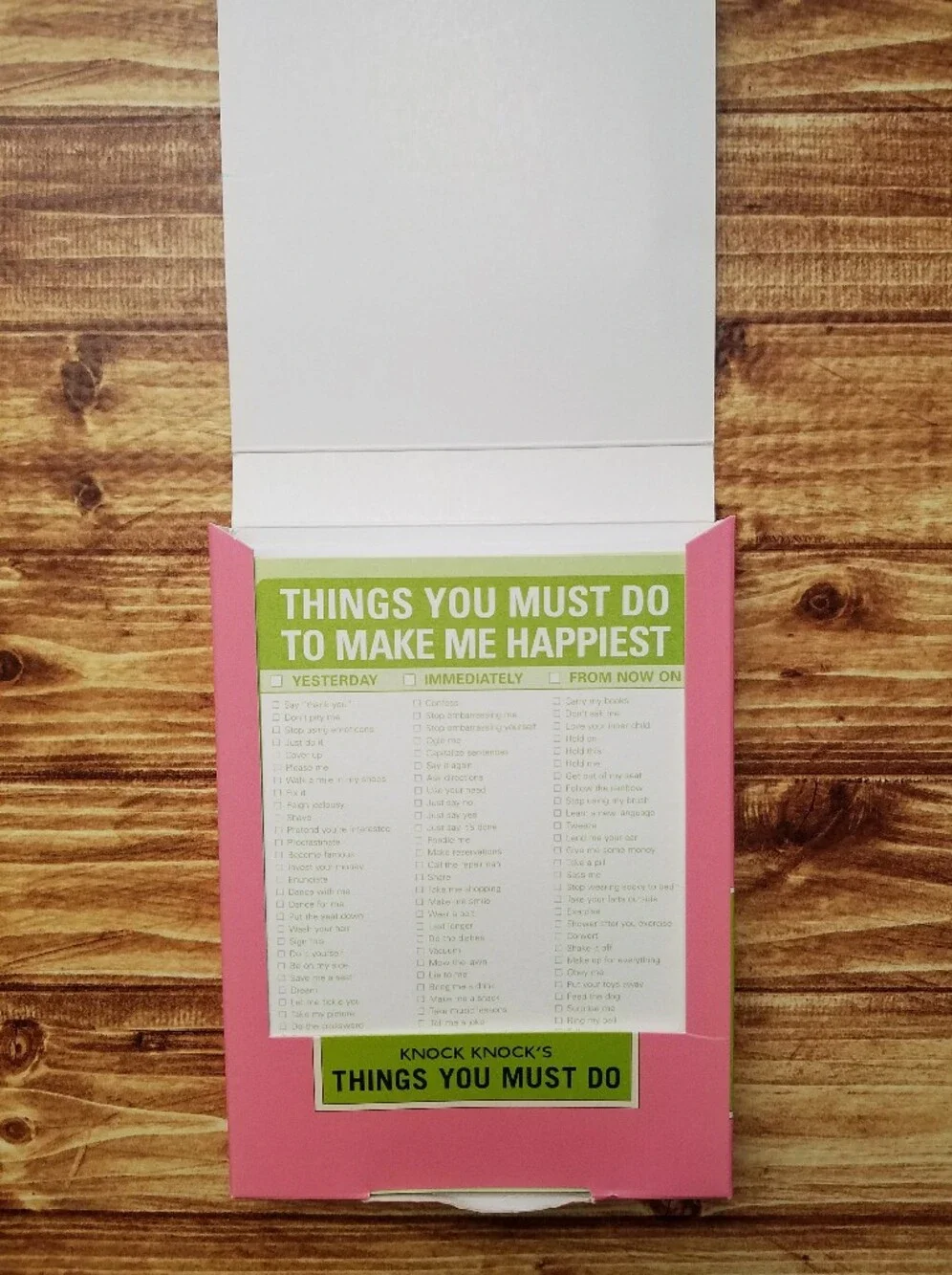 Knock Knock's Things You Must Do Blank Cards & RBforHB Dear Monday Block Notepad